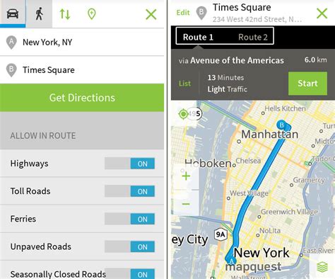 Some of the features demonstrated in the video are. . Driving directions mapquest